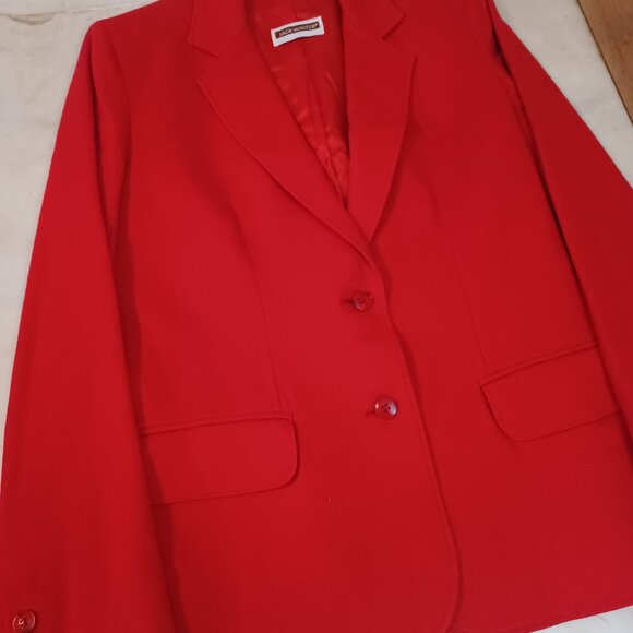Vtg Jack Winter Red Wool Blend Blazer Size 8 | Academia Preppy Career Jacket - Picture 8 of 16